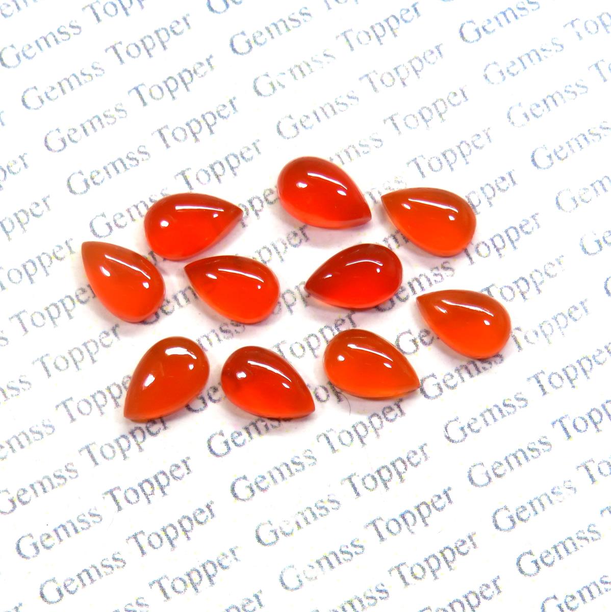 Carnelian 9x12 mm Pear Cabochon
